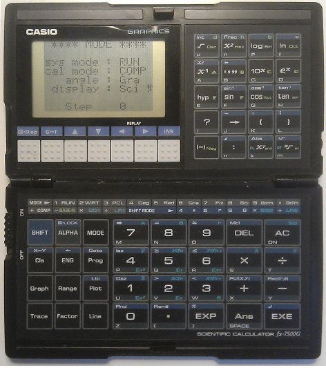 photo of the Casio FX-7500G calculator
