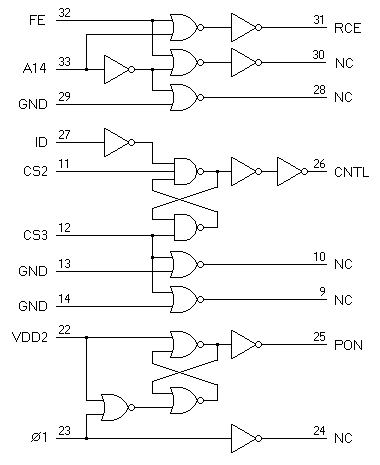 schemat wewnętrzny gate array uPD65005G-045