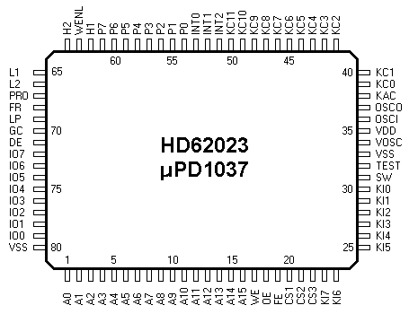 microprocessor HD62023/uPD1037