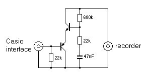 schematic of the microphone signal aplifier