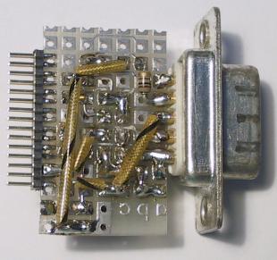 RS232 interface board, bottom side