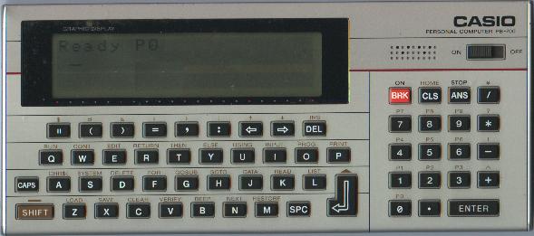 photo of the Casio PB-700 calculator